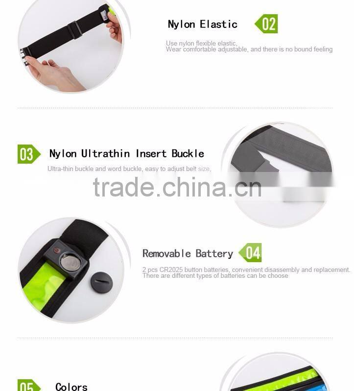 LED reflective running waist band sport belt