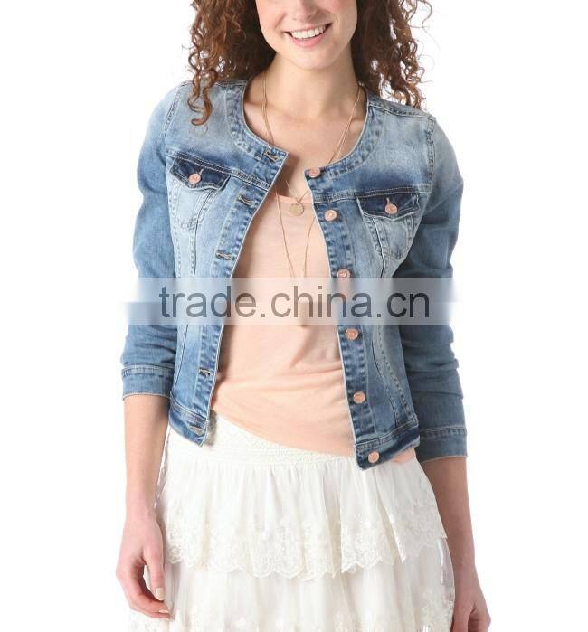 Women's fashion denim jacket, coach jacket 2014 new fashion denim