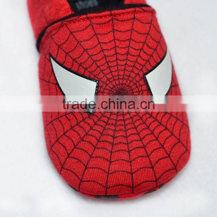 Simple style spider-man face printed baby footwear