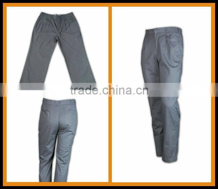 100%cotton wholesale dark grey dress fitted trousers men