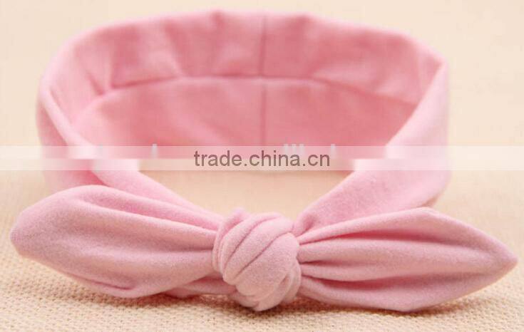 solid color bow style cotton kids headband, kids cotton fabric headband