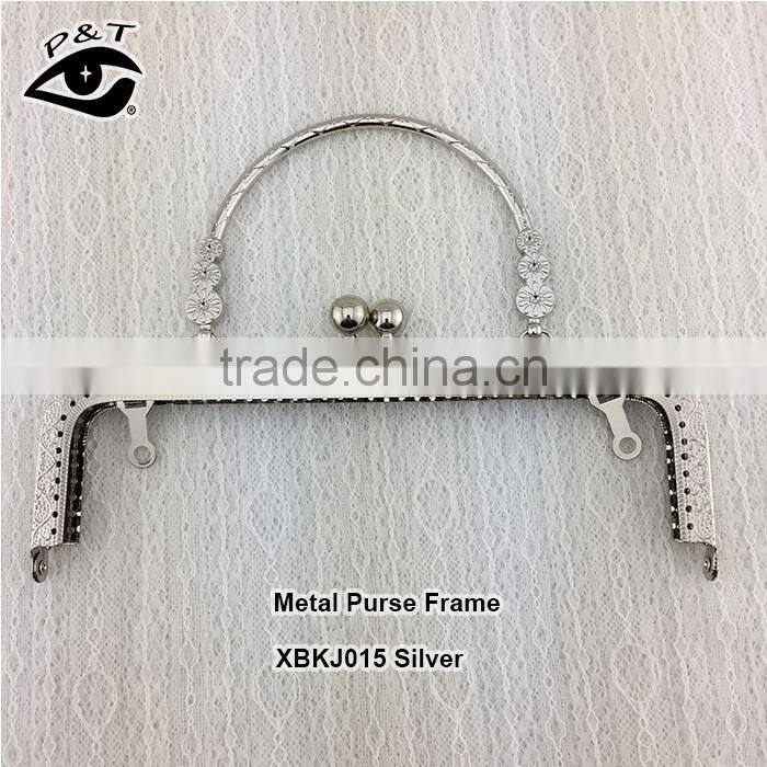 Silver metal purse frame,box clutch frame,hard shell clutch bag metal frame