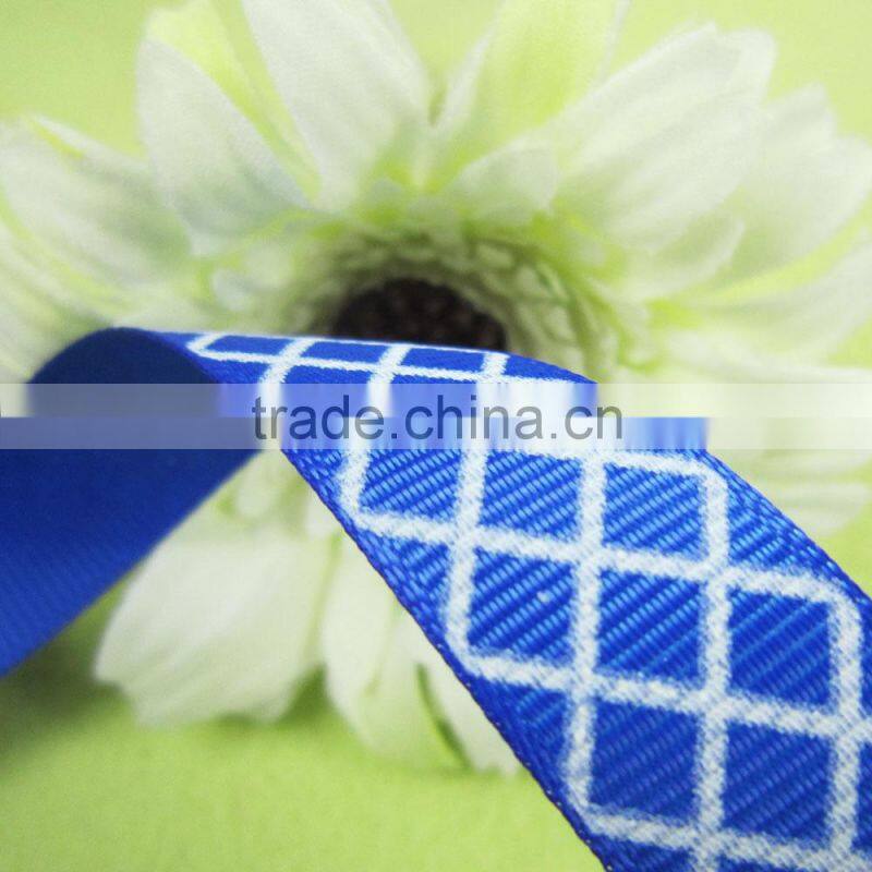 character printed grosgrain ribbon