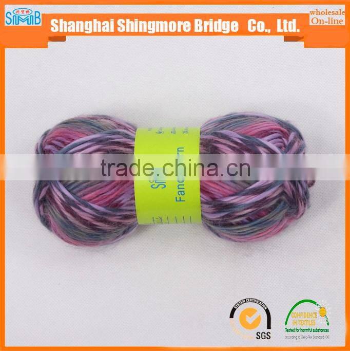 yarn supplier cheap wholesale high quality top dyed 100 acrylic 2 ply roving yarn for hand knitting