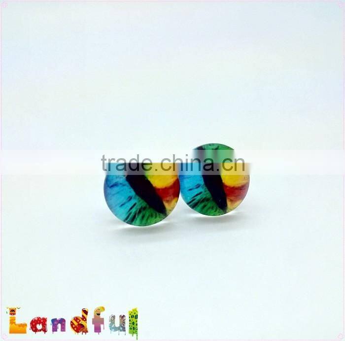 12mm Colored Dragon Glass Eyes Needle Insert Felting Toy Cat Glass Eyes