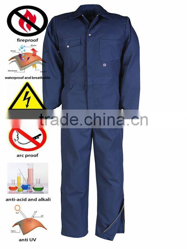 2016 Blue Acid Resistant Anti Fire Coverall Workwear