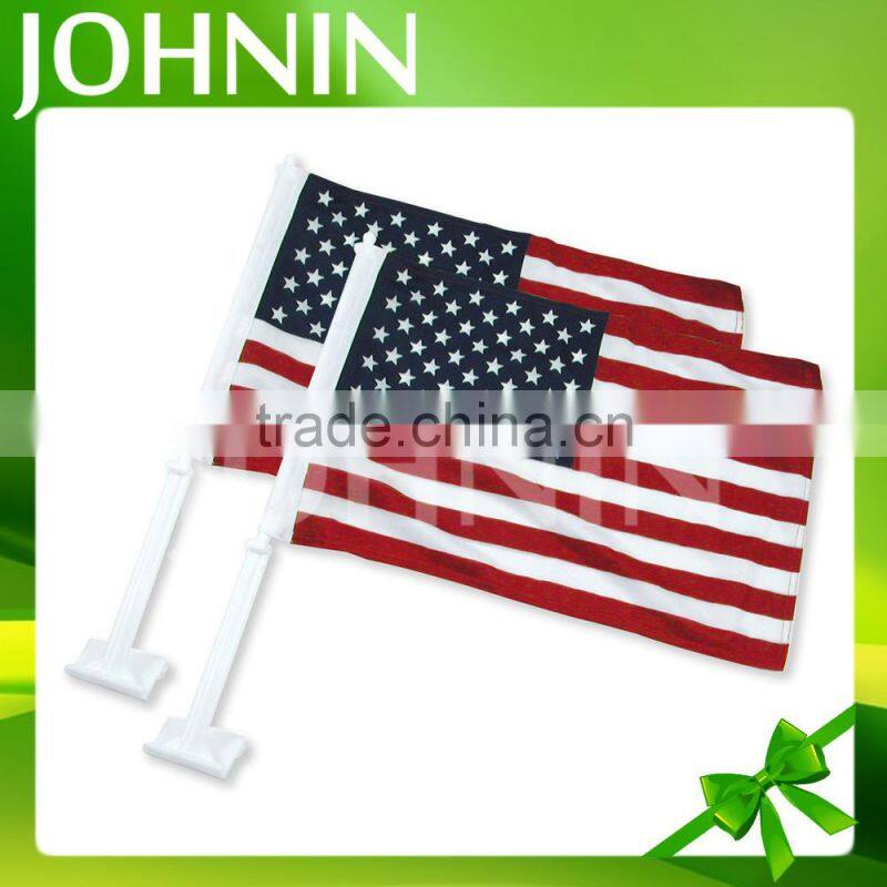 Wholesale Different Material 30*45 cm polyester american car flag