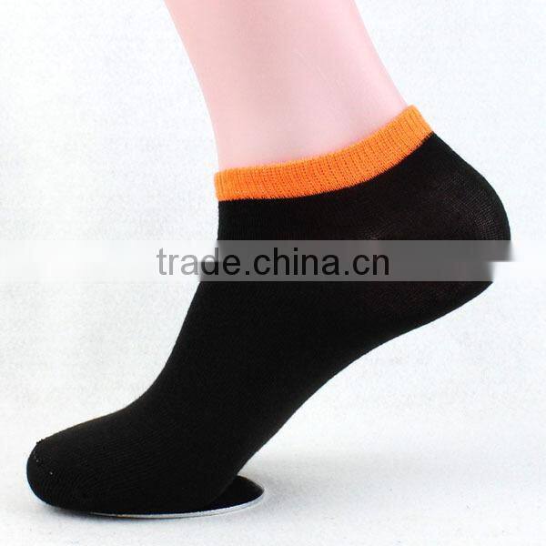 solid color cheap cotton boat men socks