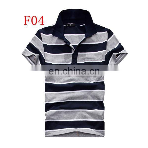 man's stripe garment wash polo shirt