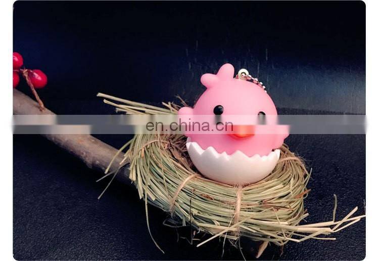 Vinyl Glue Eggshell Rooster Fashion Key Chain Ring Keyfob Bag Pendant Charms