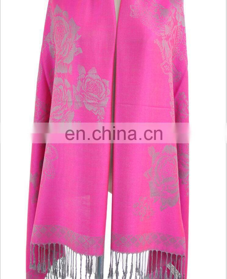 women's long wool blend winter scarf warm shawl pashmina