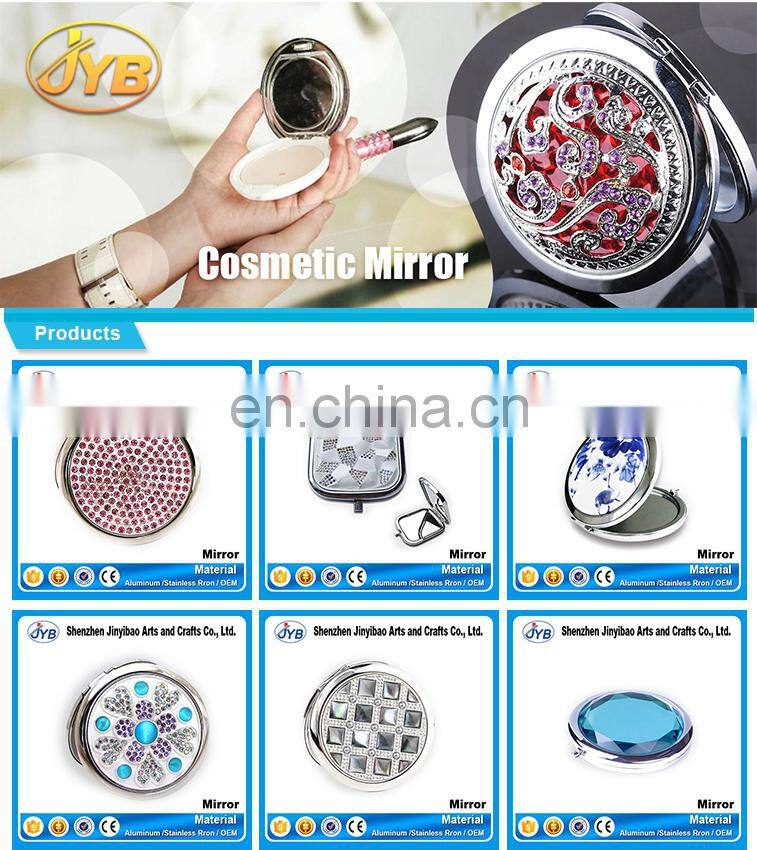 Custom wholesale folding jeweled makeup mirror