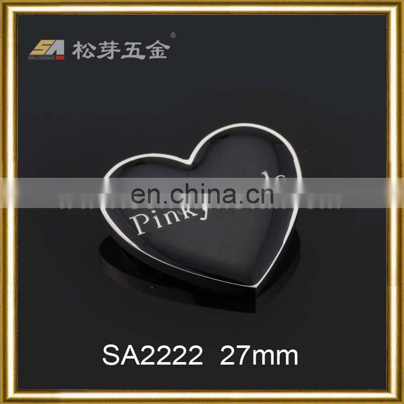 blank garment labels metal Customized metal sew labels for luxury brand garment & handbags