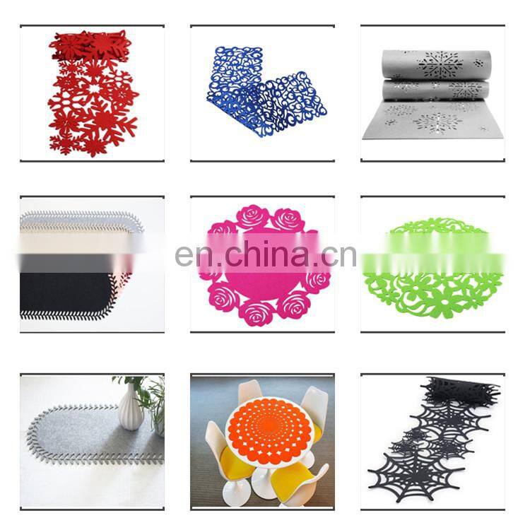 Graceful leaf shape felt fabric table dinner mat