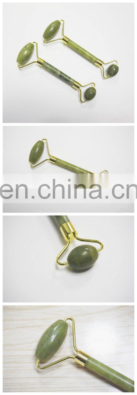 Anti aging green jade roller for face natural xiuyan jade facial massage roller