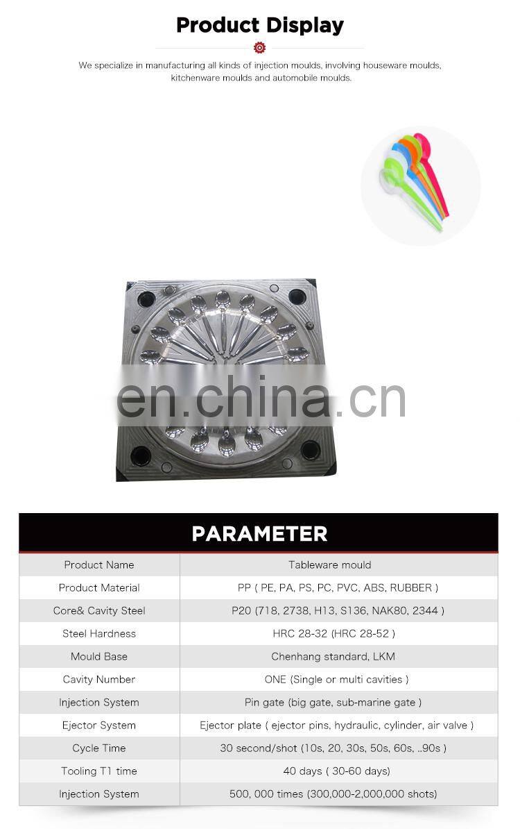 Hot sale cheap price customize colorful plastic knife fork spoon mould