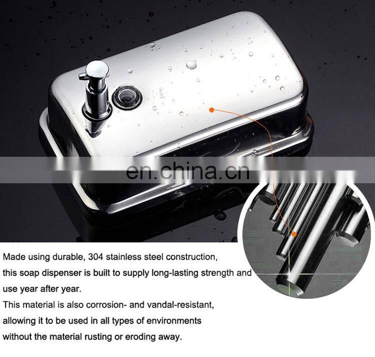 304 Stainless Steel Manual shampoo and shower gel dispenser for hotel