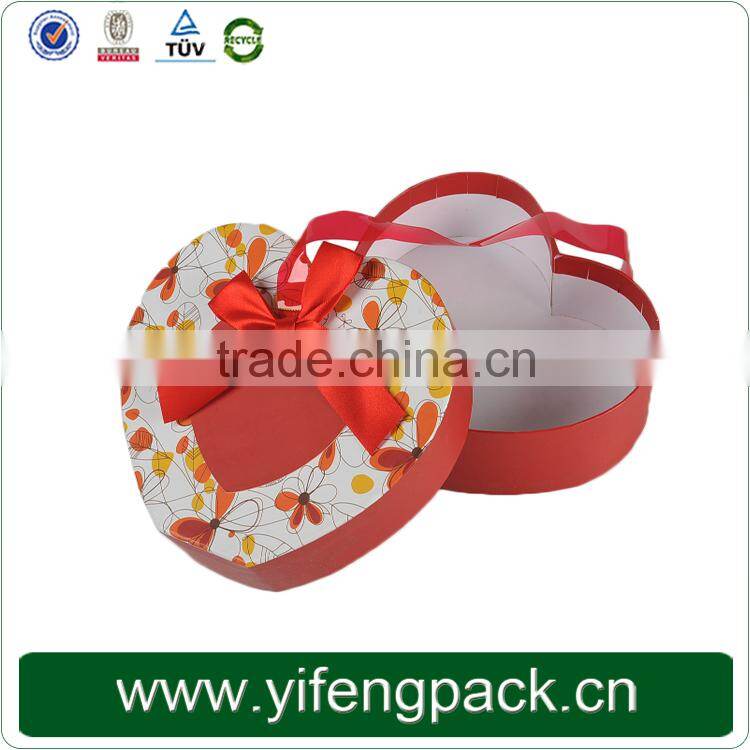 Heart shaped red paper jewelry boxes wholesale