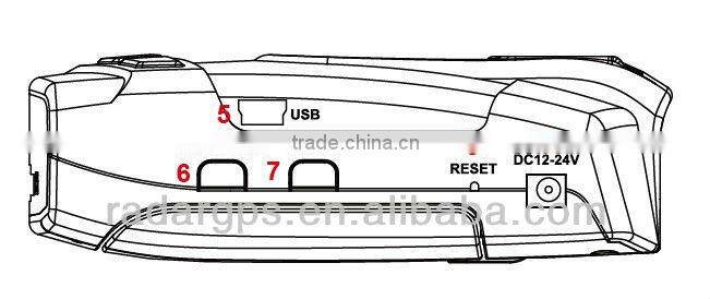 radar detector with car dvr camera GPS-368 full X/K/KA/KU Band Radar Detector original Conqueror