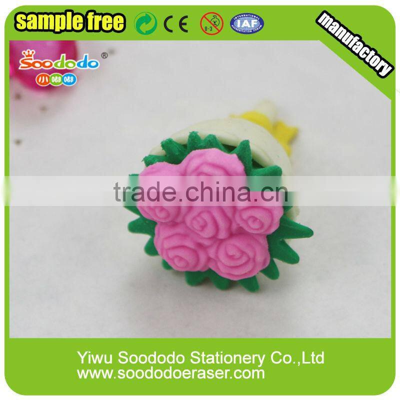 Pretty Flower shaped Puzzle Rubber Eraser for girl