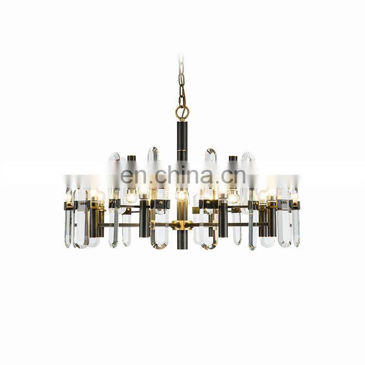 Guzhen Lighting Manufacturers Indoor Decoration Chandelier Clear Crystal Glass Pendant Lighting Fixture for Villa
