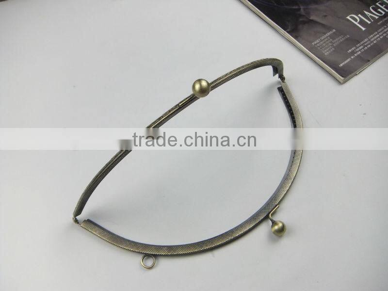 2014 NEW!Antique Brass DIY Metal Sewing Fashion Evening Bag Frame DIY Bag Accessories With Love Pattern