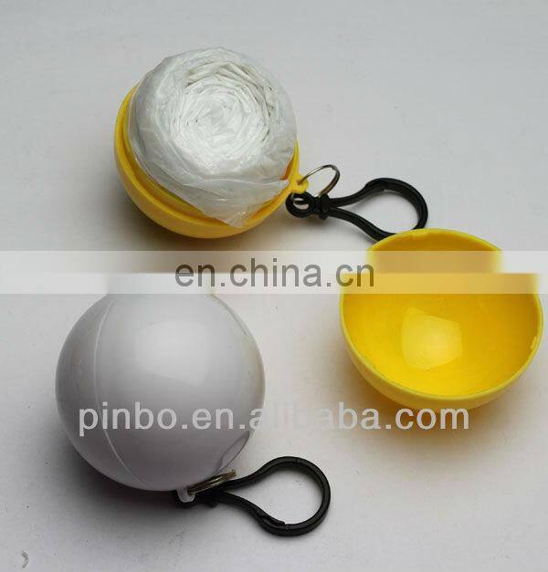 Keyring Rain Disposable Raincoat with Ball