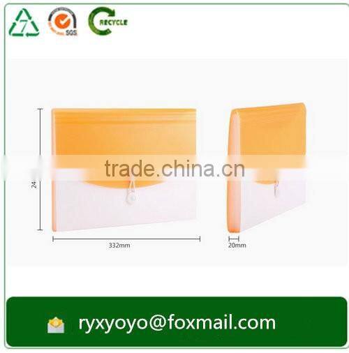 frosted pp expanding folder wallet hard plastic accordion folder with string closure