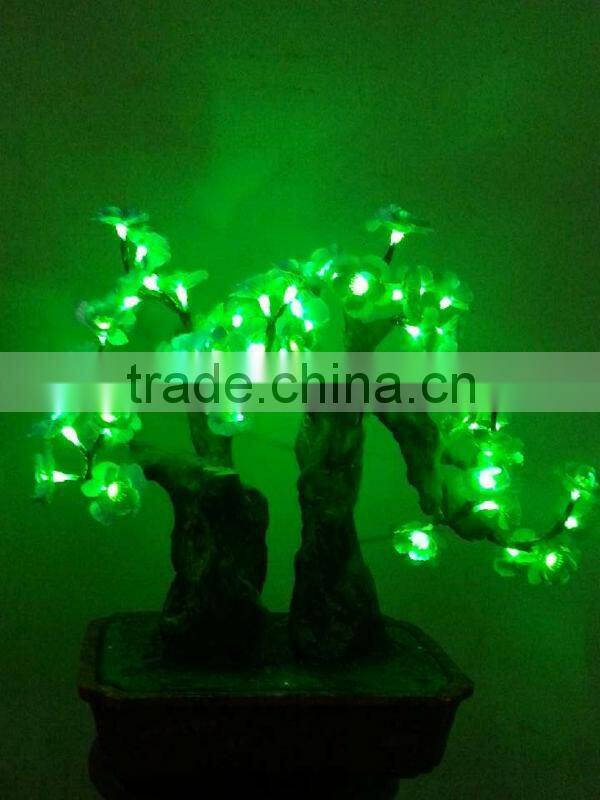 Indoor lighted LED artificial maple bonsai tree