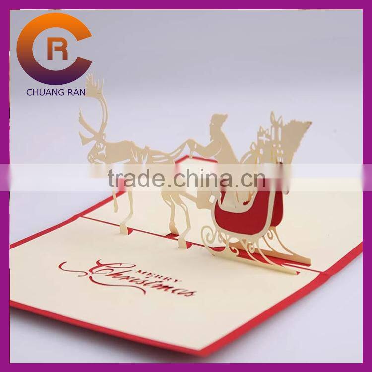 Wholesale High Quality Handmade Customizable Paper Crafts Christmas Greeting Card