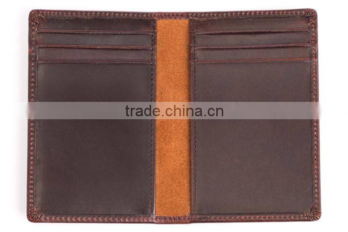 RFID Blocking card holder Vegetable tanned leather card holder with notes Men leather credit card holder