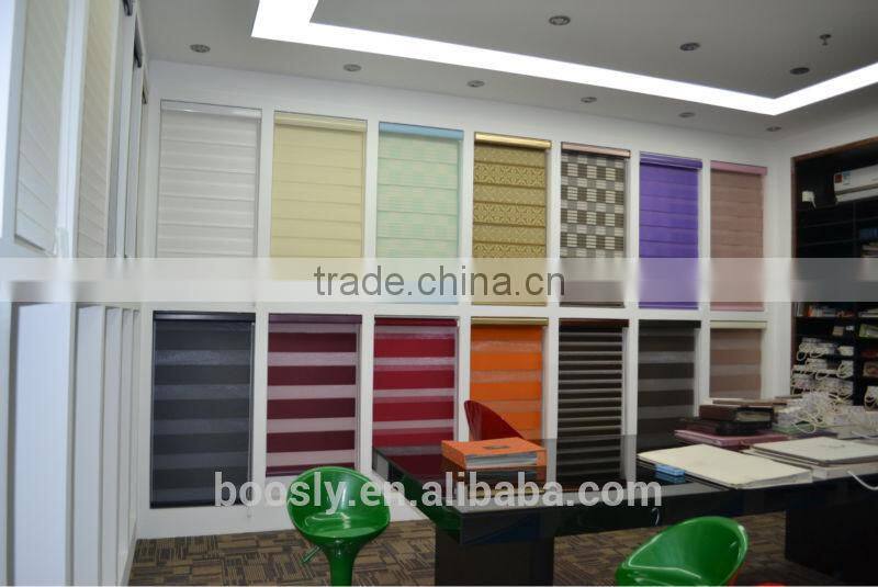 Hotel Motorized Shower Curtain with Pure Color Zebra Blind Fabric