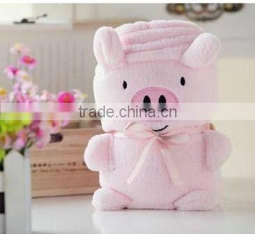 2 in 1 pillow blanket / plush panda blankets/animal pillow blanket