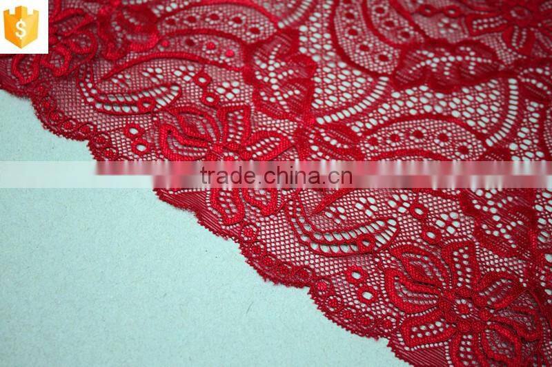 Elegant embroider jacquard nylon lace fabric for bra and underwear