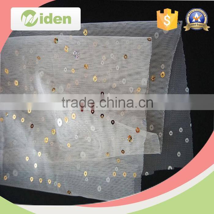 Design customized fashion design baju kurung mesh fabric with sequins