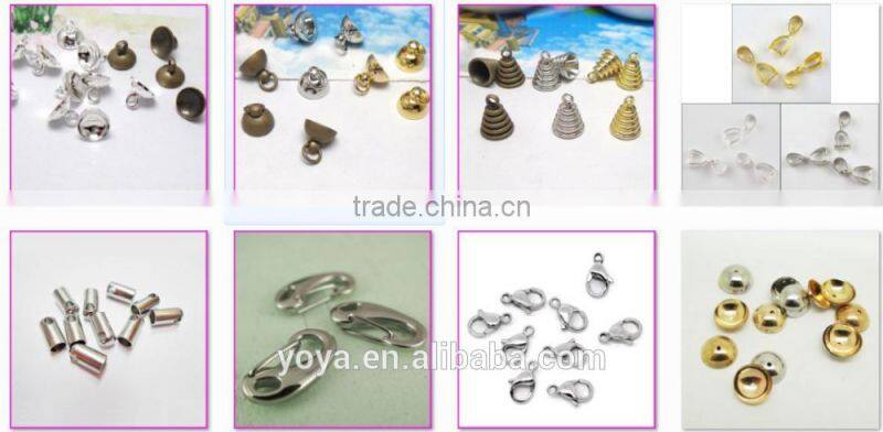 JF0759 pinch pendant clasp connectors,Silver plated pinch clip bails