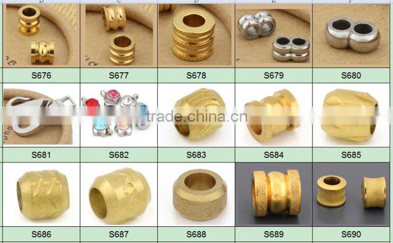 S804 Fit 5mm stainless steel end caps for jewelry or tassels,drawstring stopper