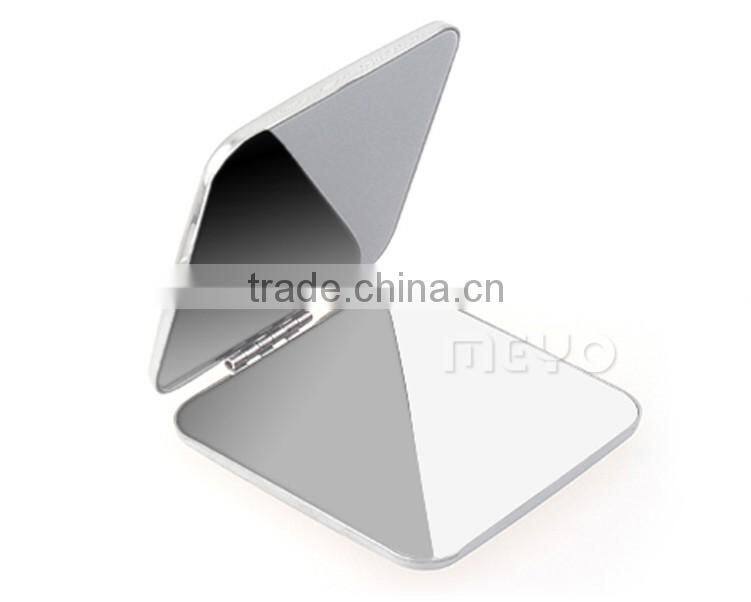 Custom logo stainless steel unbreakable mini mirror for lady