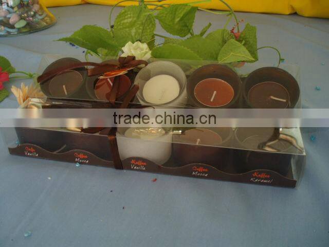 colourful tea candle