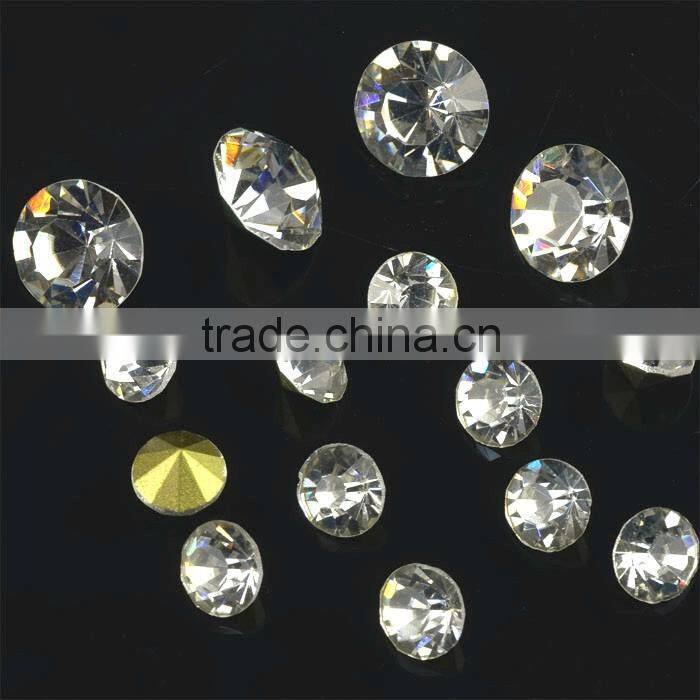 China factory wholesale Jonquil color Chatons, MC crystal point back rhinestones, diamond crystals for decoration