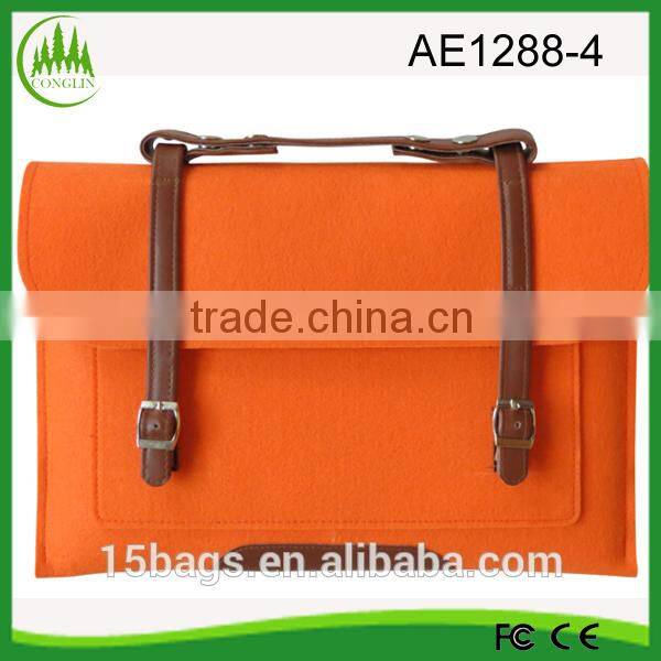 New Product For 2015 OEM Yiwu Factory Wholesale Felt laptop bag