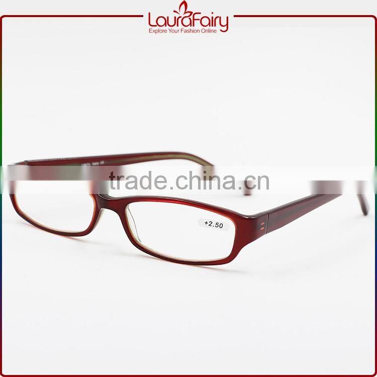 Laura Fairy 2016 New Design Women Wine Red Frame Optics Reading Glasses 2.5 Wholesale
