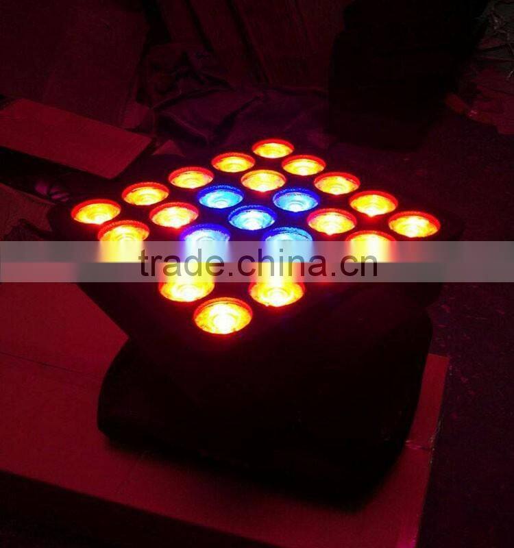 25pcs Led Moving Head Light RGBW Matrix Beam Stage Wash Light Display Shapes Automatic Professional 16/37/112 Channel Party DJ
