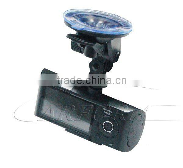 dual view car camera buit in gps