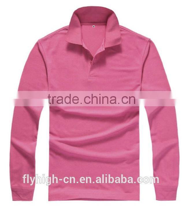 New Style Casual Long Sleeve unisex Polo T Shirt