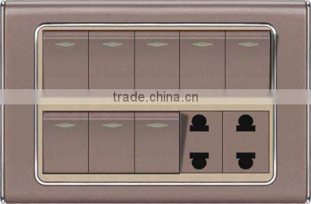 Eight Gang Two Socket Switch