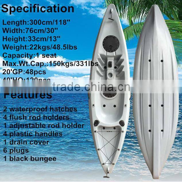 Professional Sit On Top Kayak plastic Fishing Boat