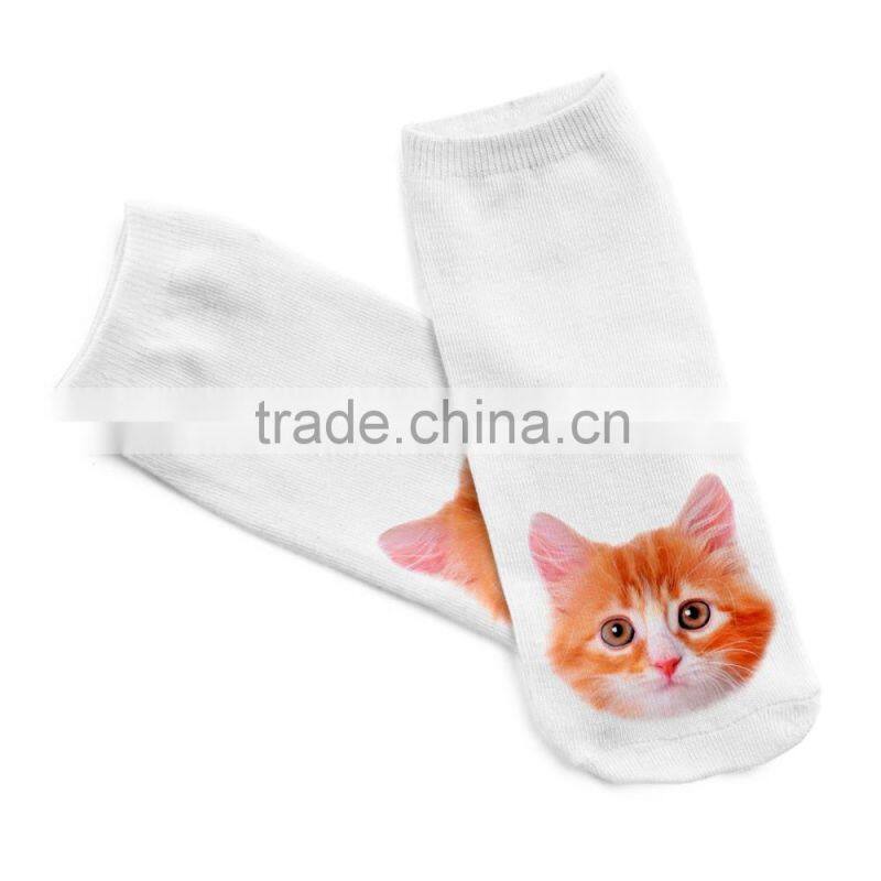 high quality bulk socks 3d digital full print colorful ankle socks unisex hot sale stretch spandex