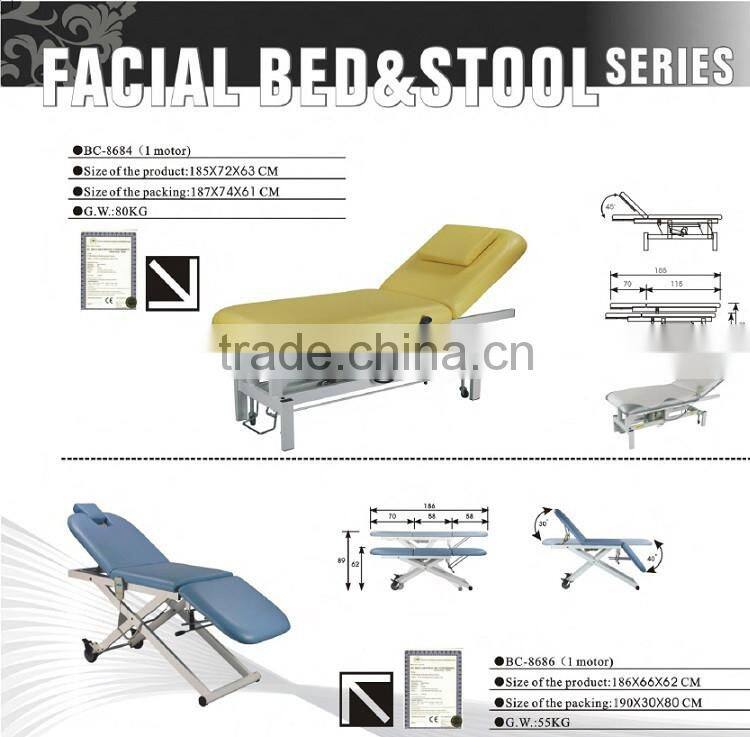 hotsale massage facial bed with one motor up down remote control BC-8684