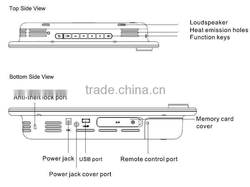 battery operated 9 inch lcd advertising display